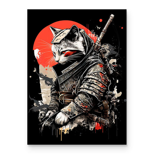 Samurai Cat Wooden Puzzle